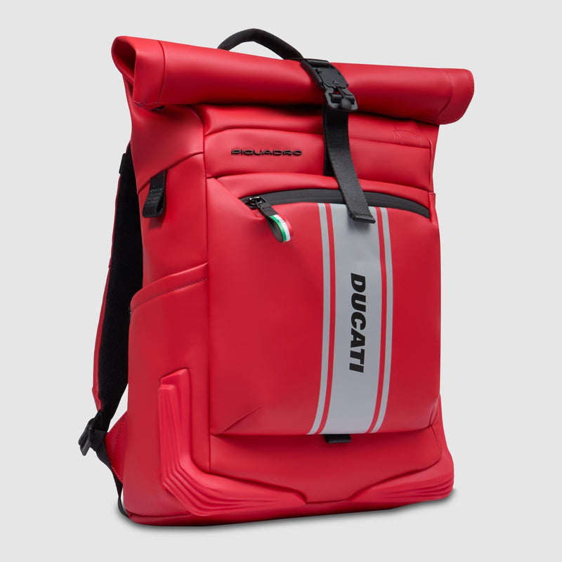 Roll top laptop backpack "Piquadro x Ducati"