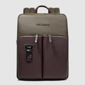 Expandable Slim Leather Laptop Backpack 14"