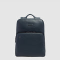 Slim Expandable Leather Laptop Backpack 14"