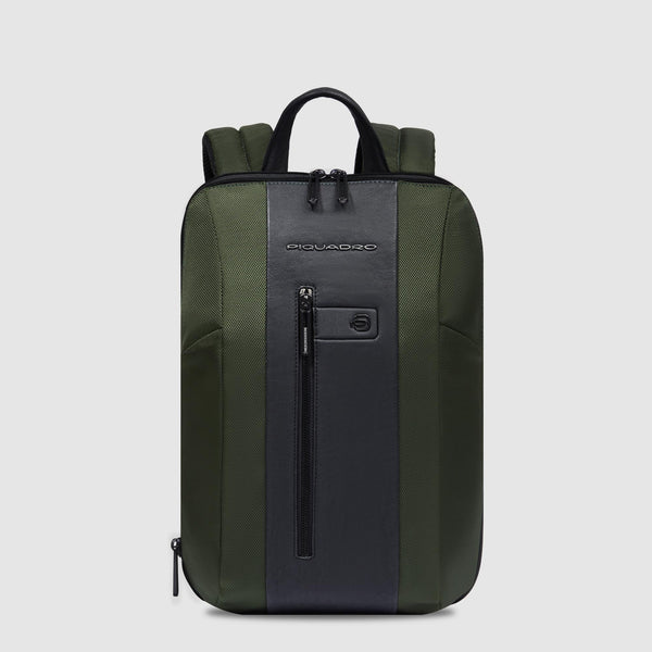 Slim computer backpack 14" in recycled fabric
