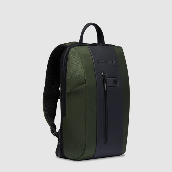 Slim computer backpack 14" in recycled fabric