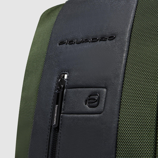 Slim computer backpack 14" in recycled fabric