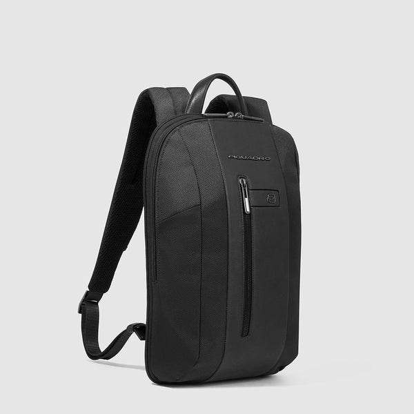 Laptop-Rucksack 15,6" aus recycled Stoff, schmal