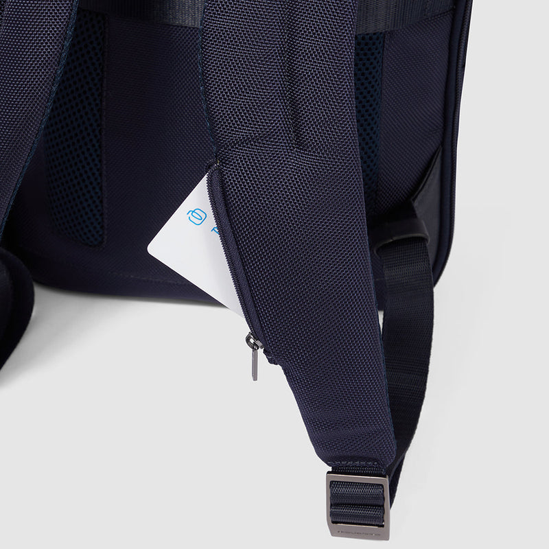Laptop-Rucksack 15,6" aus recycled Stoff, schmal
