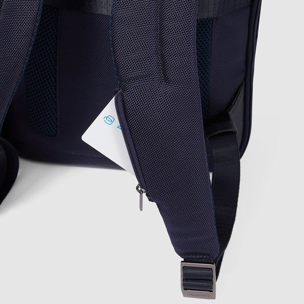 Laptop-Rucksack 15,6" aus recycled Stoff, schmal