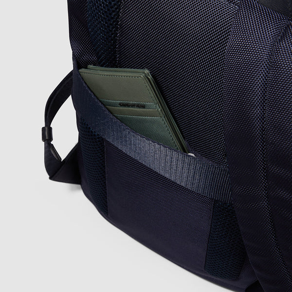 Laptop-Rucksack 15,6" aus recycled Stoff, schmal