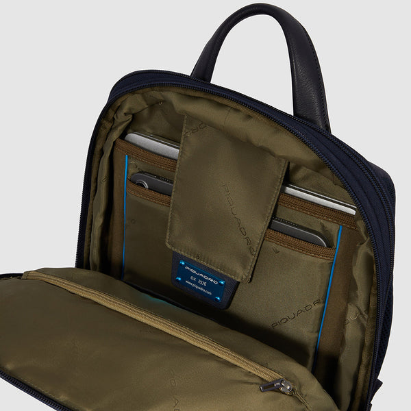 Laptop-Rucksack 15,6" aus recycled Stoff, schmal