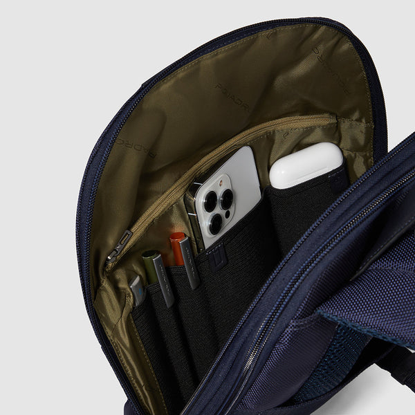 Laptop-Rucksack 15,6" aus recycled Stoff, schmal