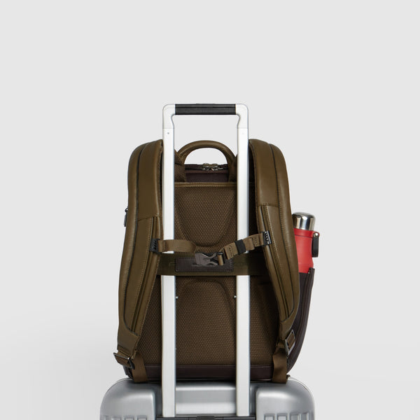 Leather Laptop Backpack 14" with Anti-Theft Cable - 3