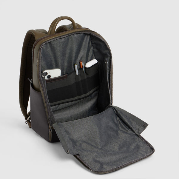 Leather Laptop Backpack 14" with Anti-Theft Cable - 5