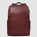 Leather Laptop Backpack 15.6" Black Square