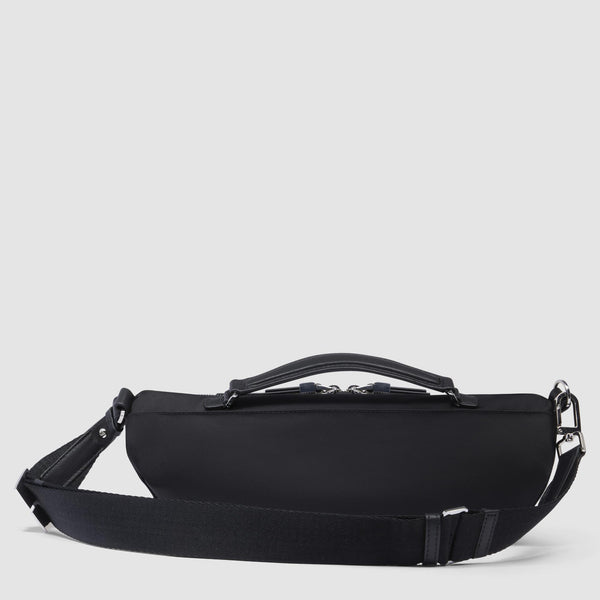 Women's bum bag in recycled fabric and leather