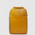 Leather Laptop Backpack 14" Blue Square, Cable Lock