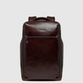 Leather Laptop Backpack 14" Blue Square, Cable Lock