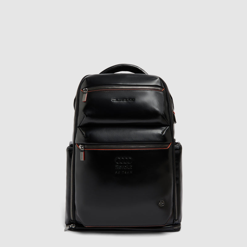 Leather 15.6" Laptop Backpack with Shoe Compartment