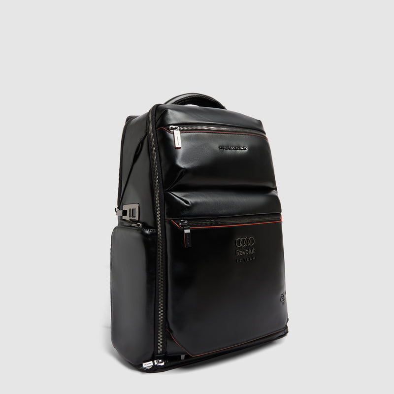 Leather 15.6" Laptop Backpack with Shoe Compartment