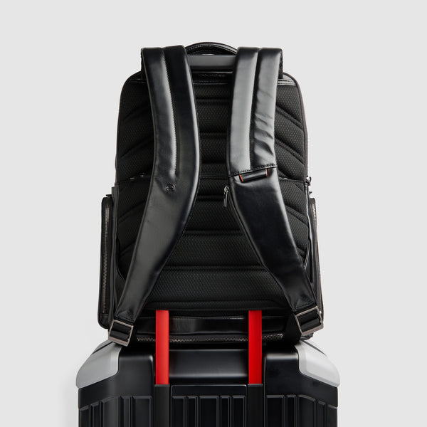 Leather 15.6" Laptop Backpack with Shoe Compartment - 3