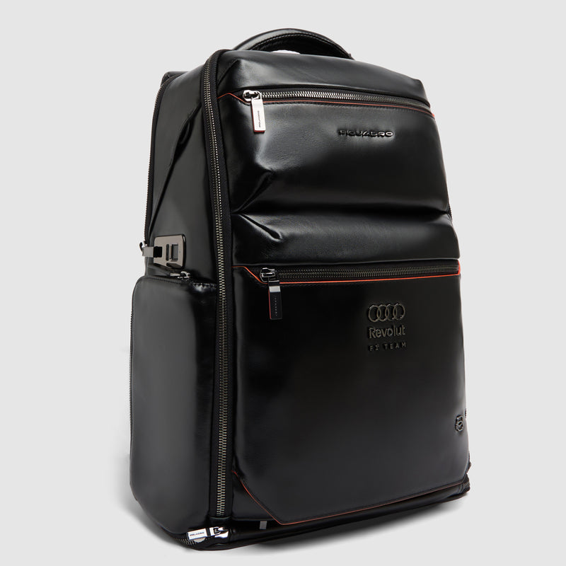 Leather 15.6" Laptop Backpack with Shoe Compartment