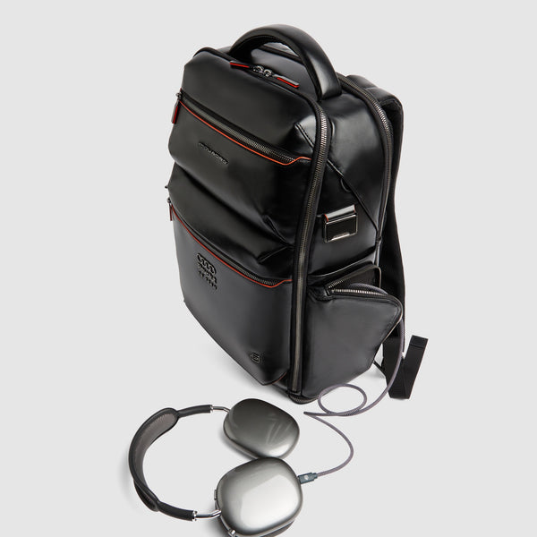 Leather 15.6" Laptop Backpack with Shoe Compartment - 7