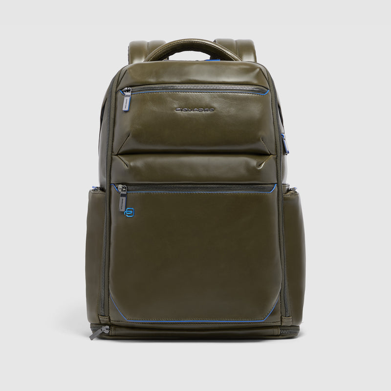 Leather 15.6" Laptop Backpack with Shoe Compartment
