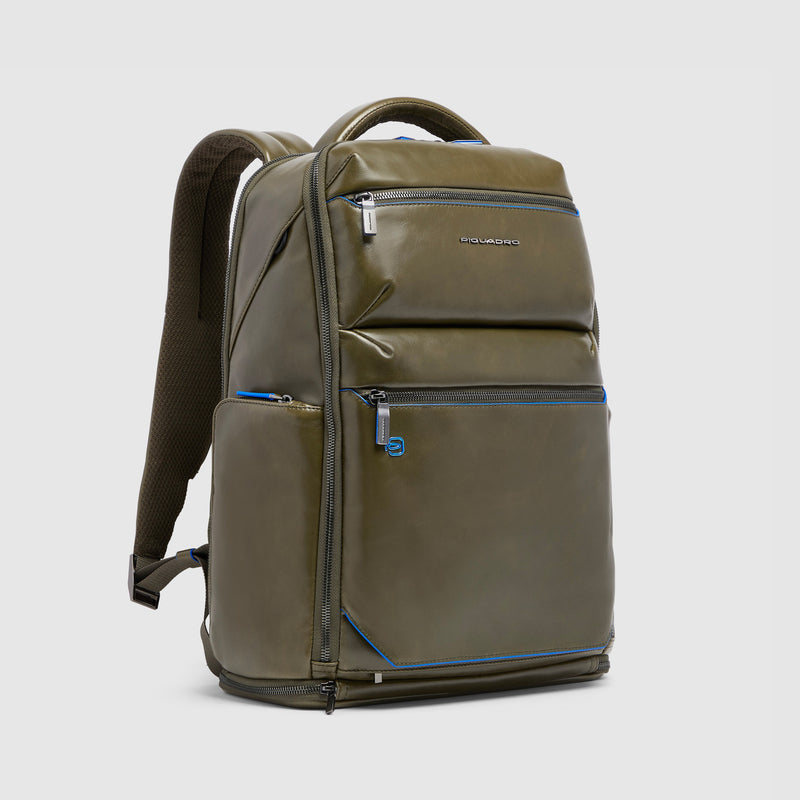 Leather 15.6" Laptop Backpack with Shoe Compartment
