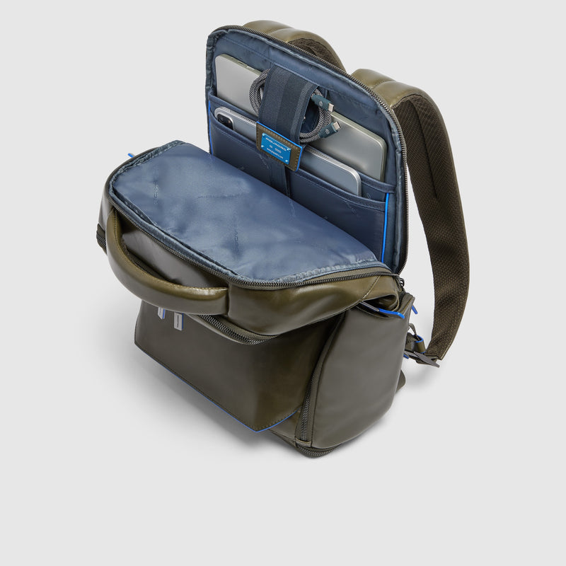 Leather 15.6" Laptop Backpack with Shoe Compartment