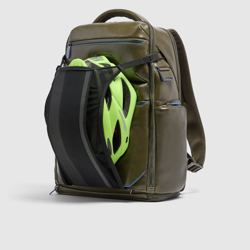 Leather 15.6" Laptop Backpack with Shoe Compartment
