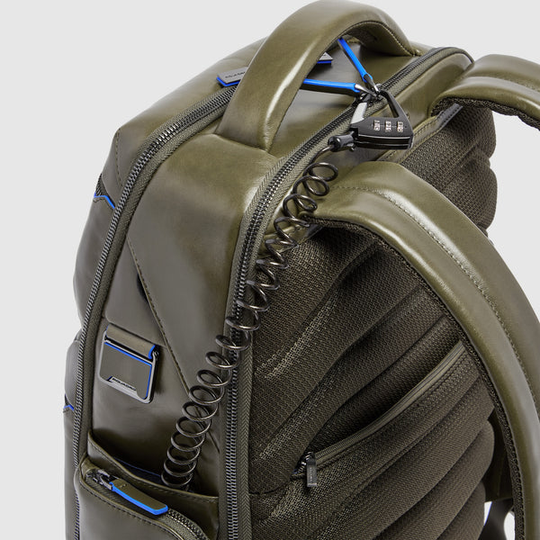 Leather 15.6" Laptop Backpack with Shoe Compartment - 8