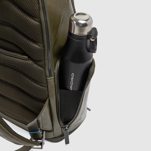 Leather 15.6" Laptop Backpack with Shoe Compartment - 9