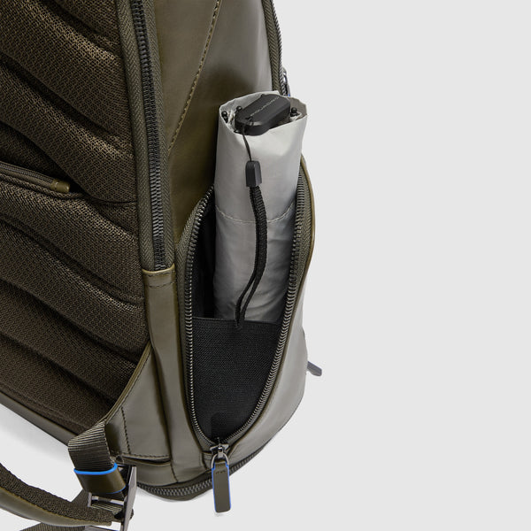 Leather 15.6" Laptop Backpack with Shoe Compartment - 10