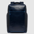 Leather Laptop Backpack 15.6" Blue Square - Night blue