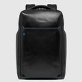 Leather Laptop Backpack 15.6" Blue Square