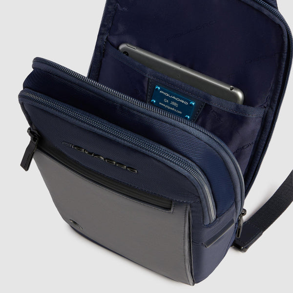 Sling bag for iPad®mini in recycled fabric