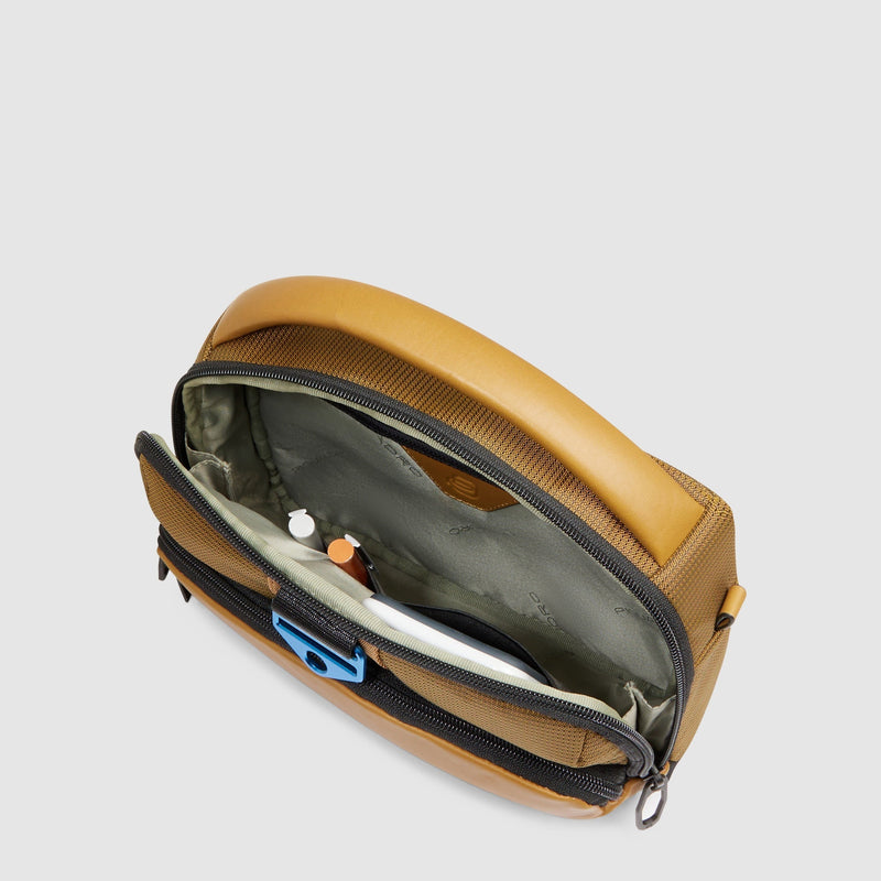 Men's crossbody bag in bio-based material