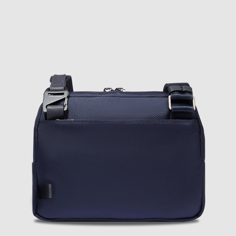 iPad mini Crossbody Bag, Recycled Nylon & Leather - blue