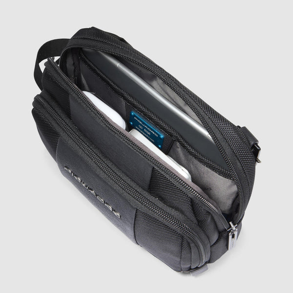 iPad®mini crossbody bag in recycled fabric