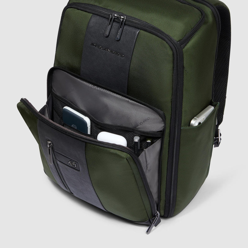 Travel laptop backpack 15,6" in recycled fabric