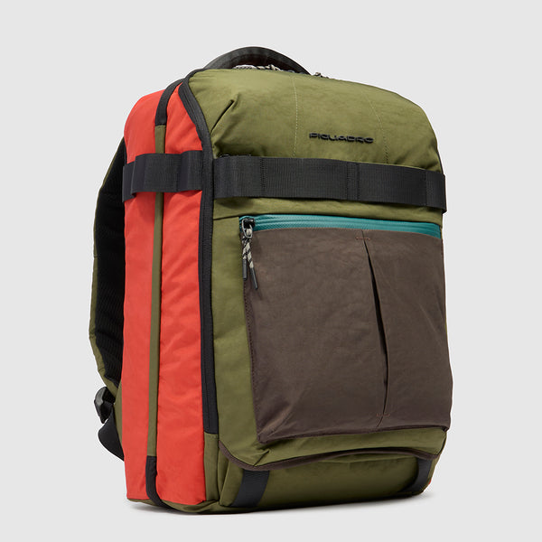 Travel laptop backpack 17,3" in recycled fabric