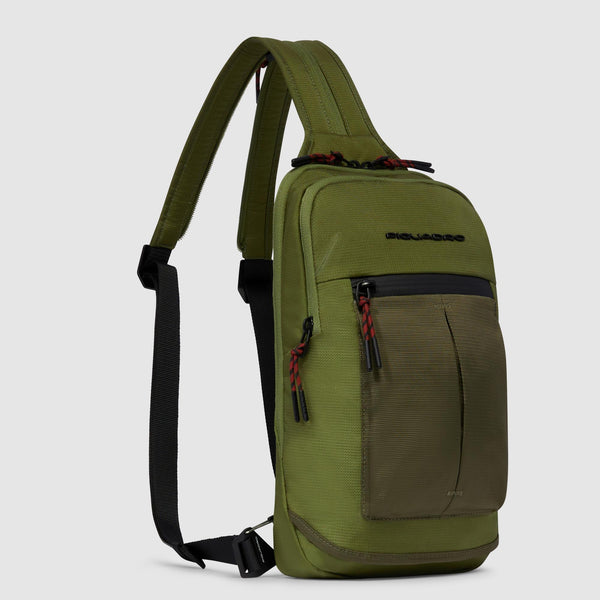 Sling bag for iPad®mini in recycled fabric