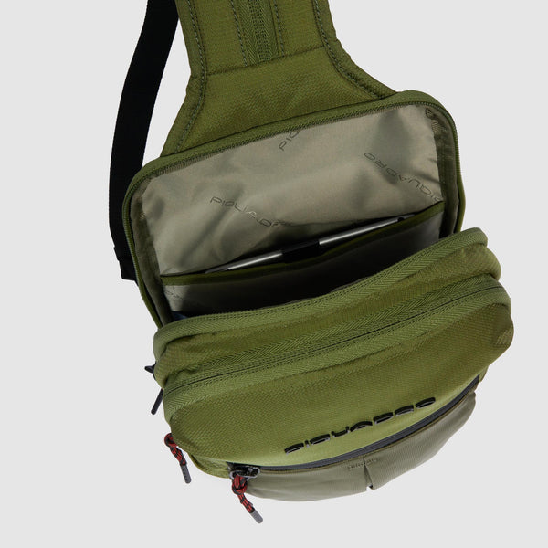Sling bag for iPad®mini in recycled fabric