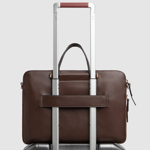 Expandable Leather Work Bag for 14" Laptop - 3