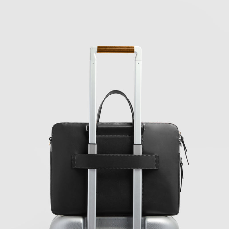 Expandable Leather Work Bag for 14" Laptop