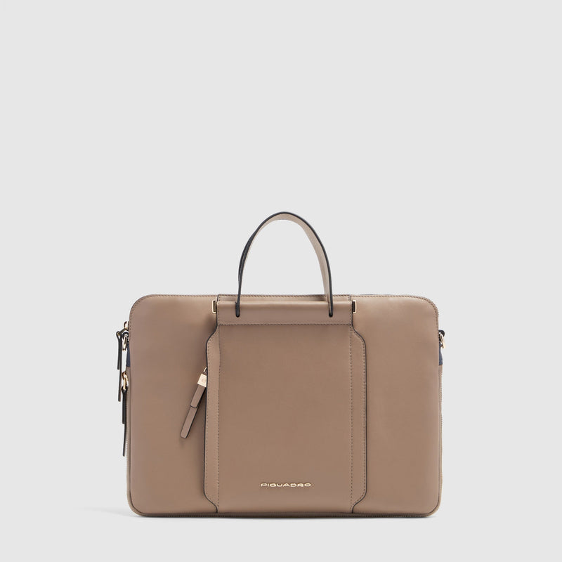 Expandable Leather Work Bag for 14" Laptop