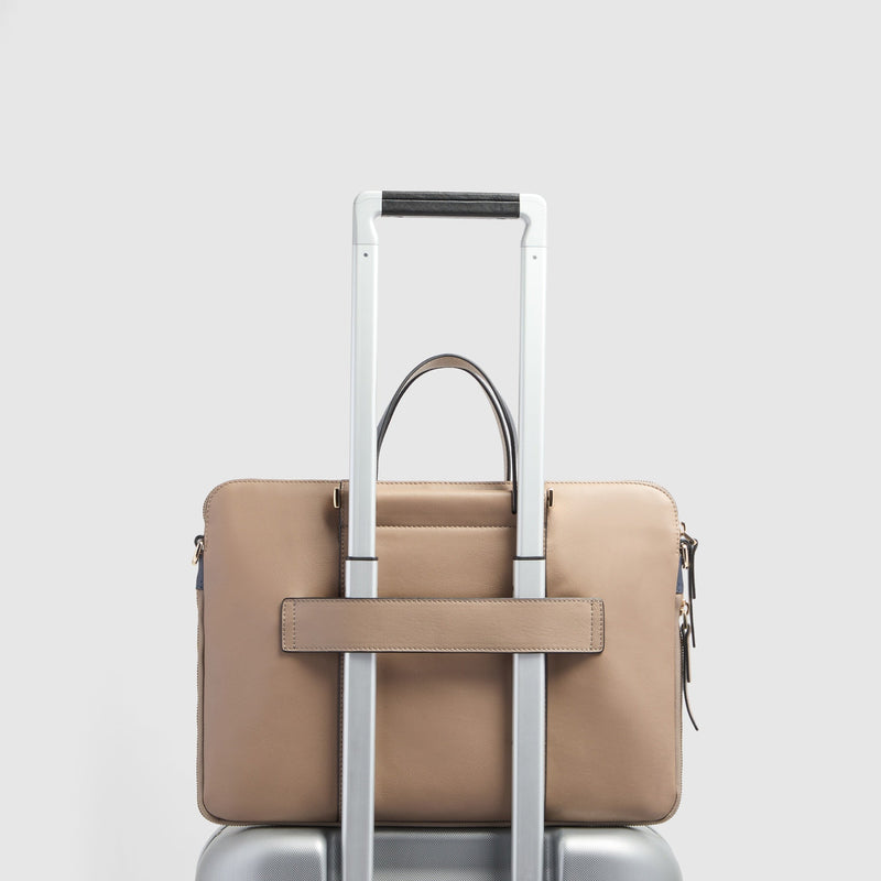 Expandable Leather Work Bag for 14" Laptop
