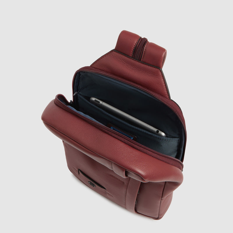 Leather Sling Bag for 11" iPad® with Anti-Theft Zips