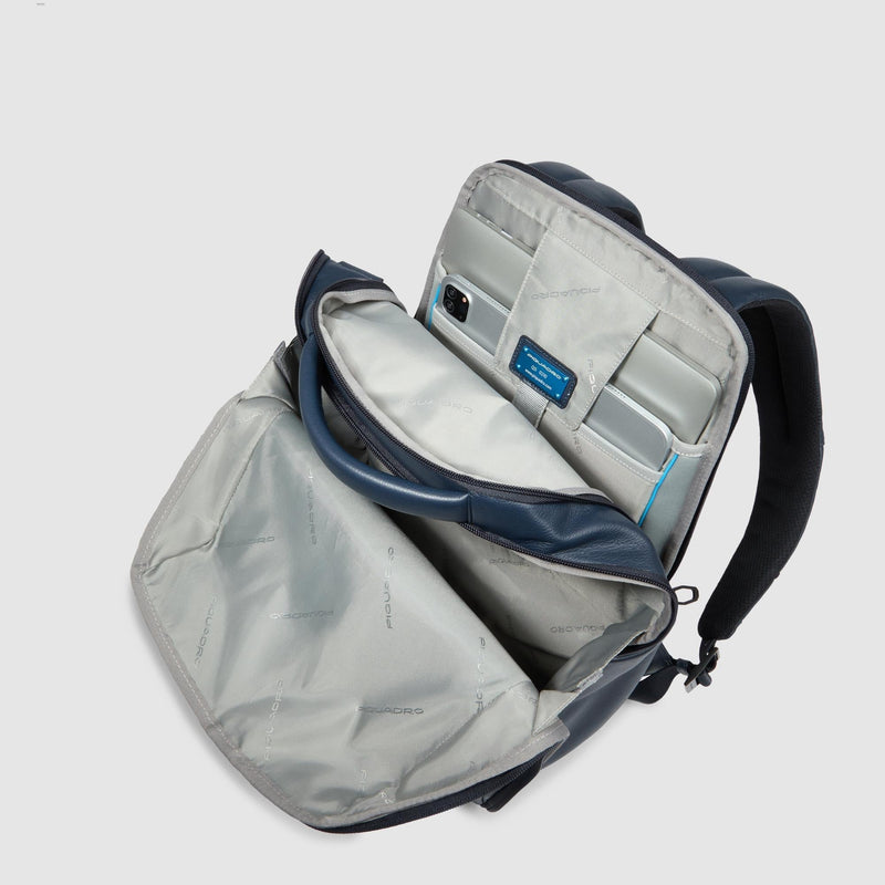 Leather 14" Laptop Backpack with Anti-Theft Zips
