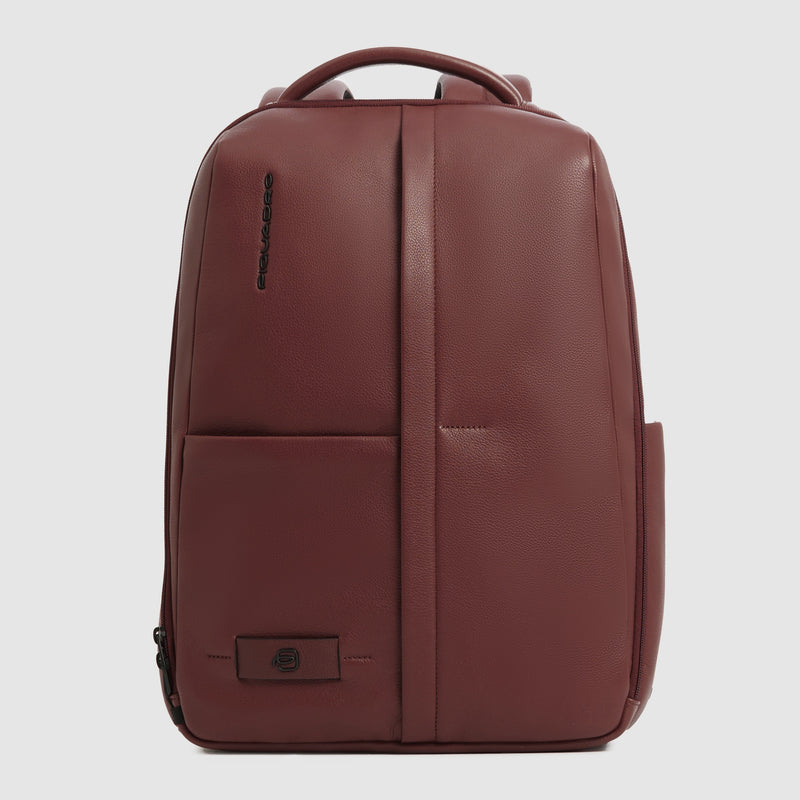 Leather 14" Laptop Backpack with Anti-Theft Zips