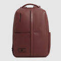 Leather 14" Laptop Backpack with Anti-Theft Zips - Leather brown