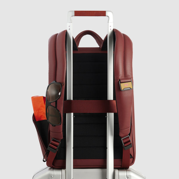 Leather 14" Laptop Backpack with Anti-Theft Zips - 3
