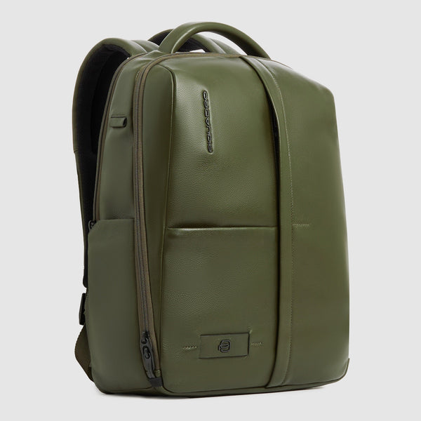 Leather 14" Laptop Backpack with Anti-Theft Zips - 2